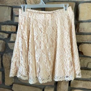 Cream Lace Skirt size M